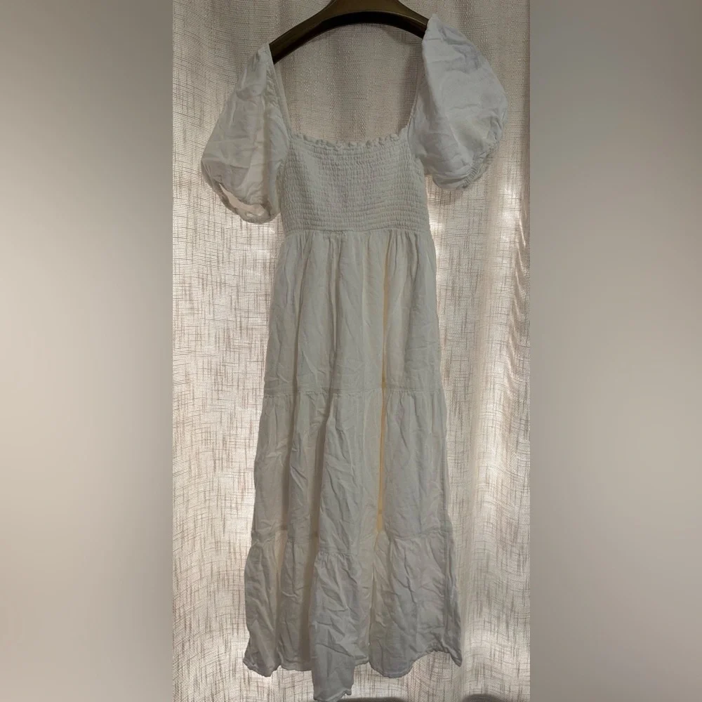Abercrombie & Fitch White Midi Dress - Picture 2 of 5